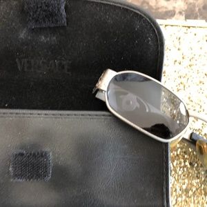 Vintage Authentic Gianni Versace Silver Sunglasses